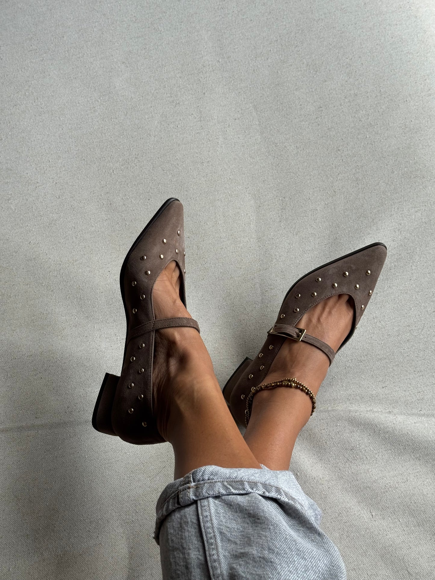 Sapato Mary Jane Brigitte Taupe
