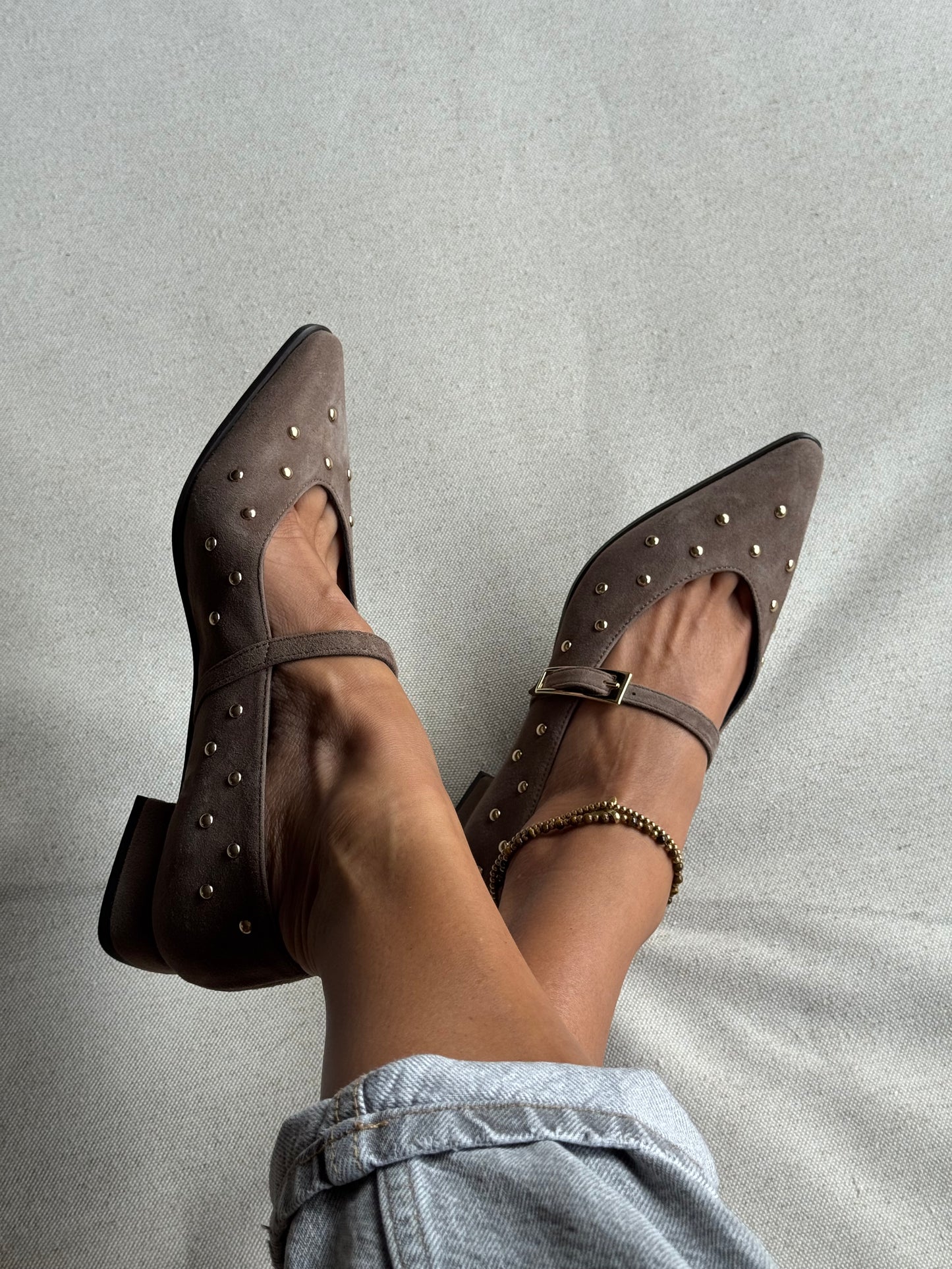 Sapato Mary Jane Brigitte Taupe