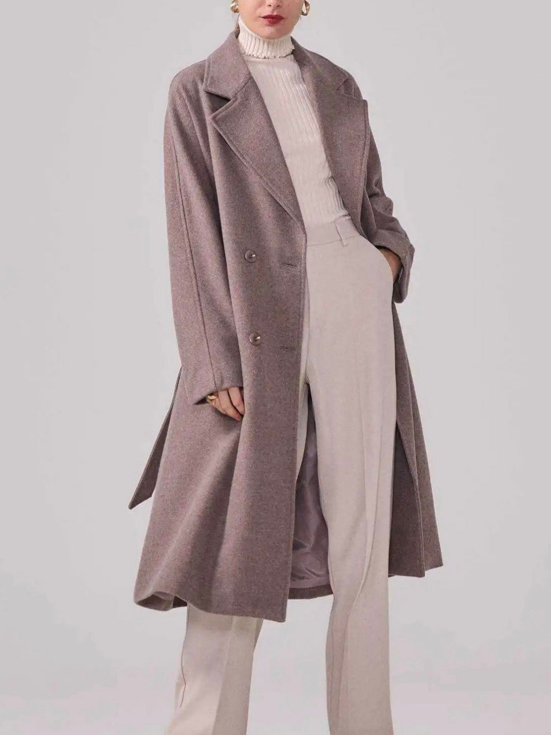 Sobretudo de Trespasse Taupe