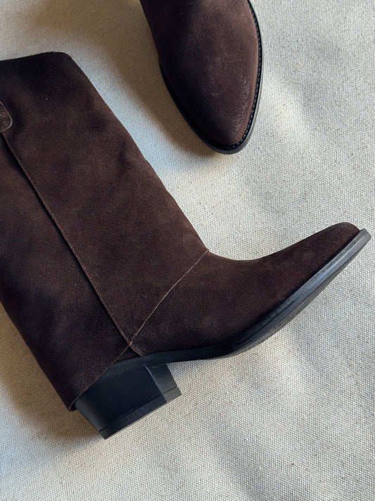 Botas Celine Castanho Escuro