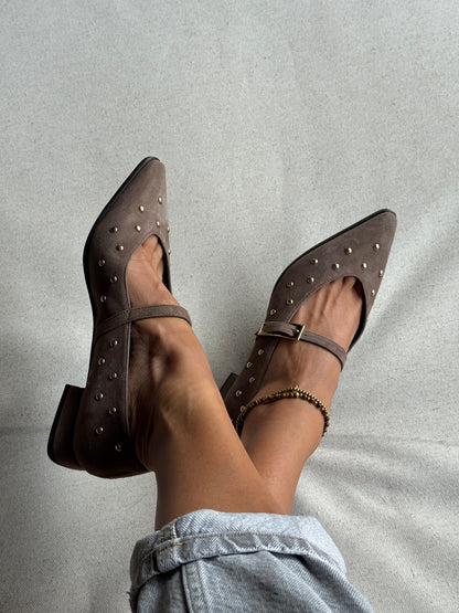 Sapato Mary Jane Brigitte Taupe