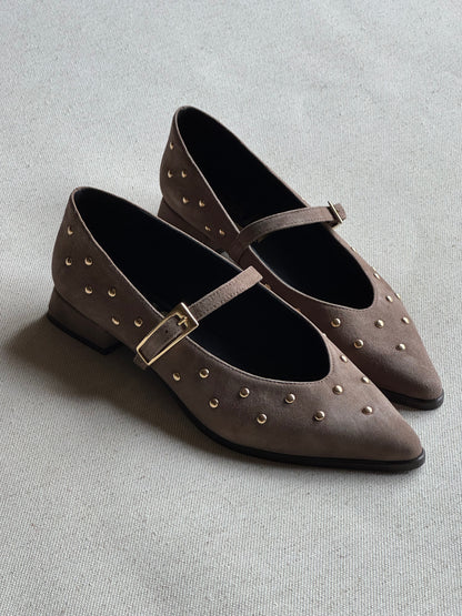 Sapato Mary Jane Brigitte Taupe