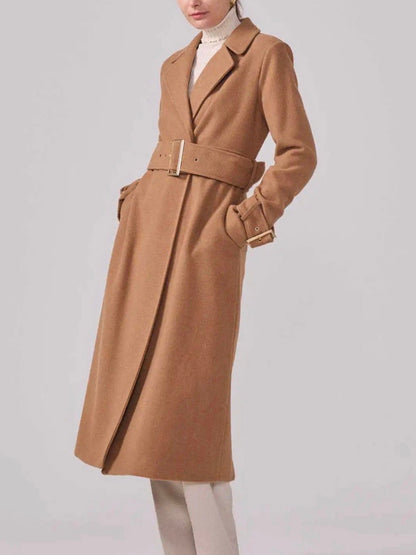 Sobretudo Cintado Camel