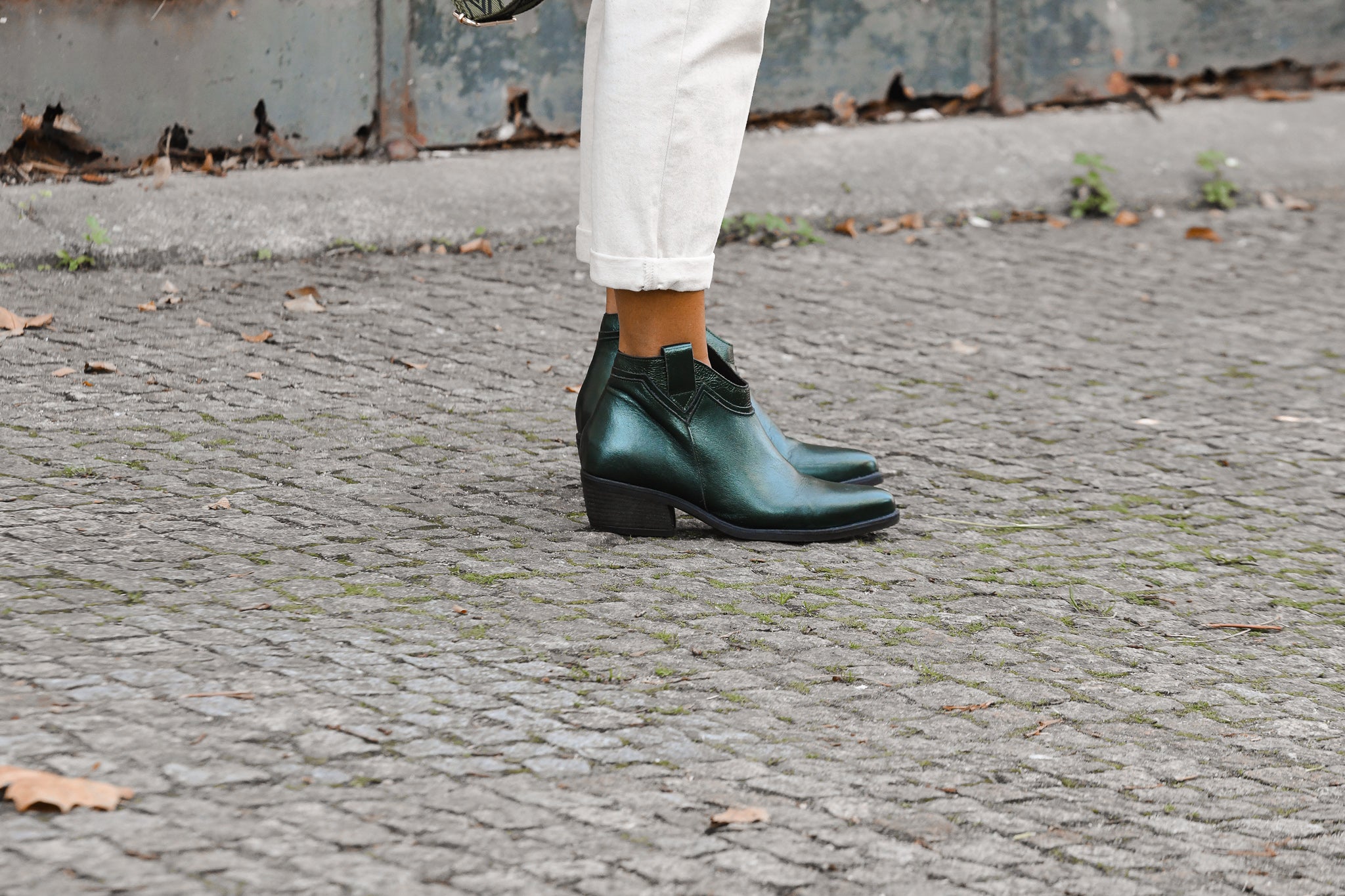 Botas Barcelona Verde Metalizado